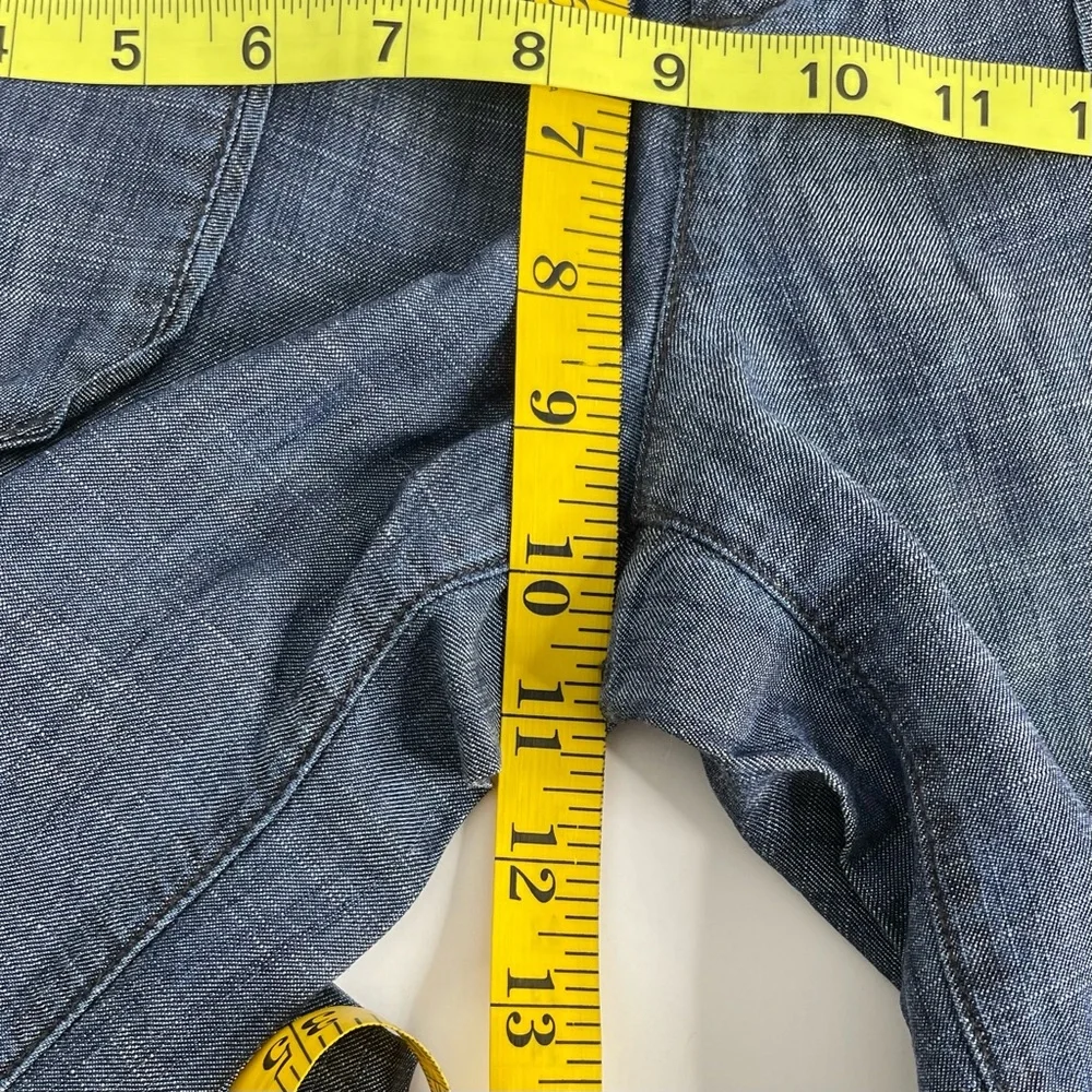 Level 99 Blue Denim Picket Tencel and Linen Trousers Size 27 NWT - Picture 9 of 13